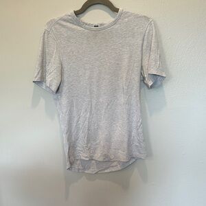 lululemon athletica Light Gray Short Sleeve Crewneck Tee